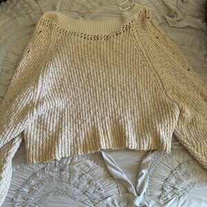 Free People off the shoulder knit sweater